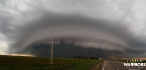 Panoramic shot of the Kansas shelf cloud